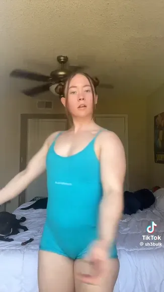 Sh3bulk Teal Bodysuit Flexing OnlyFans Video Leaked
