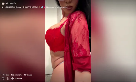 Sheismichaela Red Lace Ass Spank OnlyFans Video Leaked