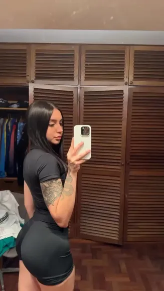 Shulia Tight Black Bodysuit Pose OnlyFans Video Leaked