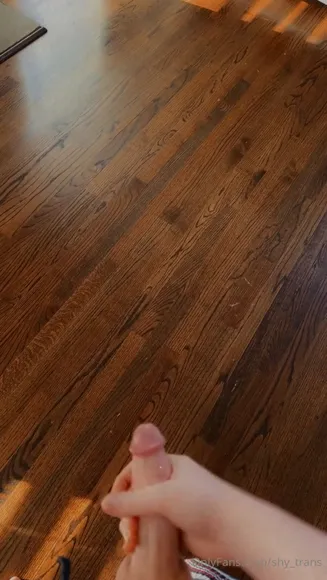 Shy_trans Handjob On Wooden Floor OnlyFans Video Leaked