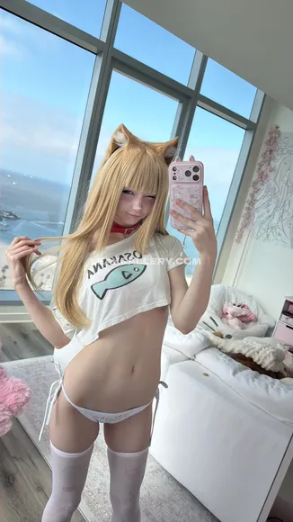 Smeepsx Cat Ear Thong Selfie OnlyFans Photo Leaked