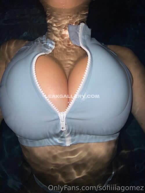 Sofia Gomez Zipped Swimsuit Cleavage OnlyFans Photo Leaked