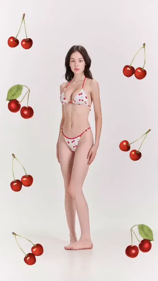 Sonyazoloeva Cherry Print Bikini Pose OnlyFans Video Leaked