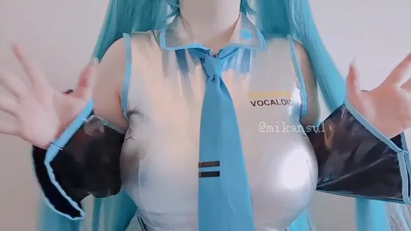 Su1_in Shiny Bodysuit Tit Squeeze OnlyFans Video Leaked