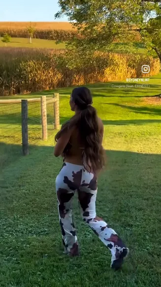 Sydney Lint Cow Print Bodysuit Strut OnlyFans Video Leaked