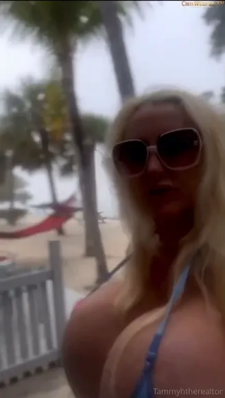 Tammylh Blue Bikini Boobs Display OnlyFans Video Leaked
