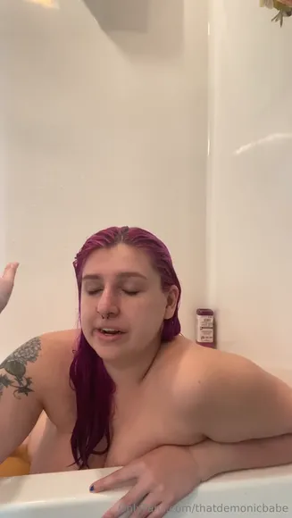 Thatdemonicbabe Naked Bathtub Tease OnlyFans Video Leaked