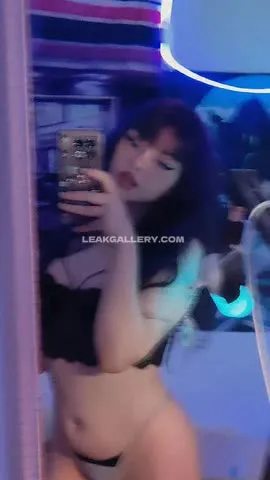 Theakaleina Black Lingerie Mirror Selfie OnlyFans Photo Leaked