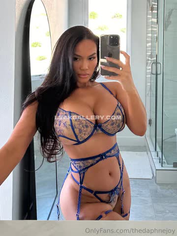 Thedaphnejoy Blue Lace Bodysuit Tease OnlyFans Photo Leaked