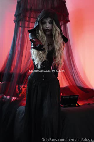 Therealm3dusa_ Hooded Witch Pose OnlyFans Photo Leaked