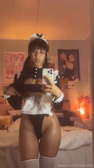 Toastming Maid Outfit Thong Reveal OnlyFans Video Leaked