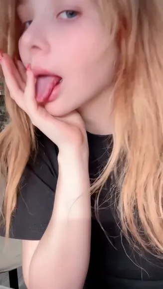 Tsukides Black Tee Lip Tease OnlyFans Video Leaked