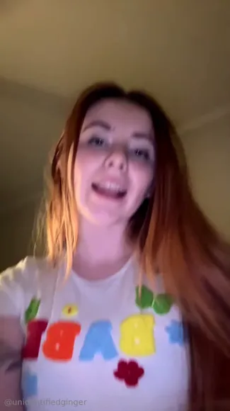 Unidentifiedginger Braless Boobs Display OnlyFans Video Leaked