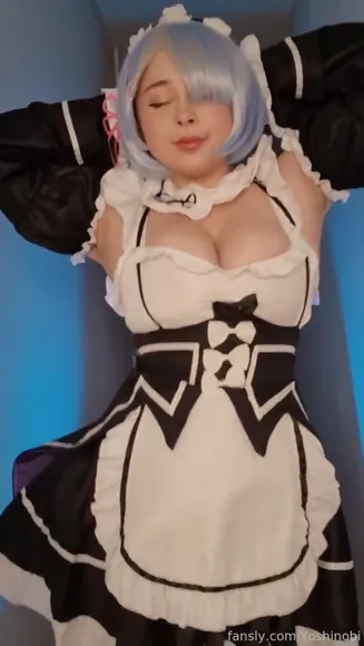 Yoshinobi_cosplay Maid Outfit Boobs OnlyFans Video Leaked