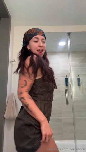 Zoe Ebarb Striped Dress Tease OnlyFans Video Leaked